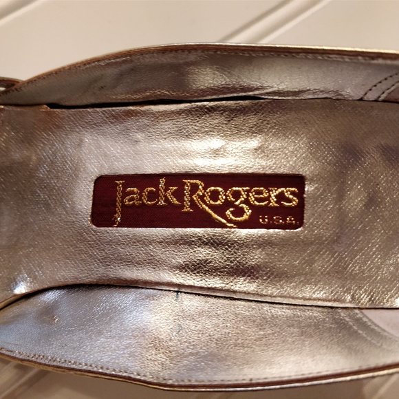 JACK ROGERS *vintage*(80s?) peep-toe heels narrow - Picture 3 of 8